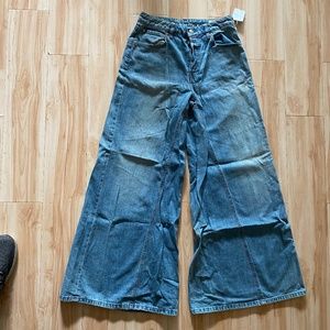 Free People BRAND NEW Wide Leg Jeans Denim Size 27